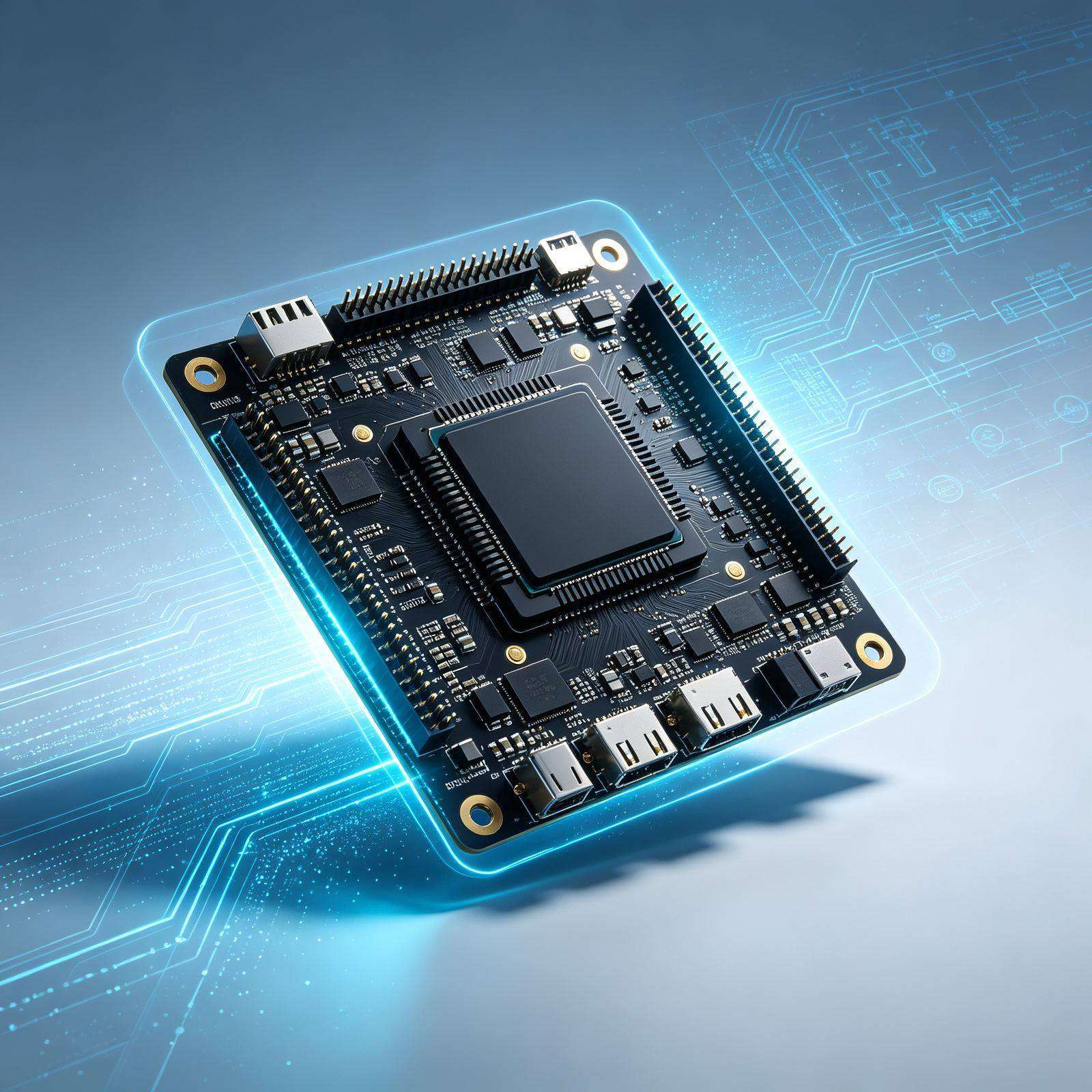 Concepto de personalización de placa de desarrollo FPGA